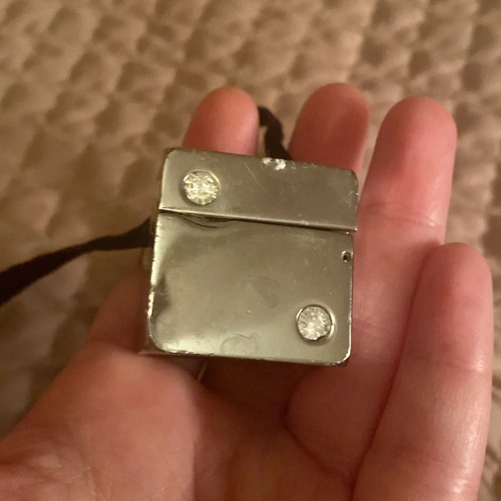 Dior Silver bag charm with Black Ribbon - Picture 5 of 10